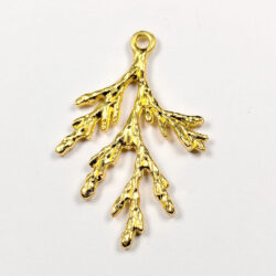 18K Real Gold Plated Branch Charm