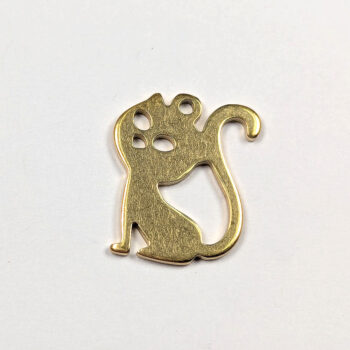 18K Real Gold Plated Stainless Steel Cat Charm