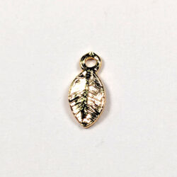 18K Real Gold Plated Delicate Leaf Charm