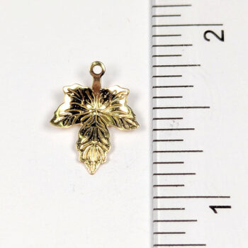 18K Real Gold Plated Stainless Steel Maple Leaf Charm - Image 2