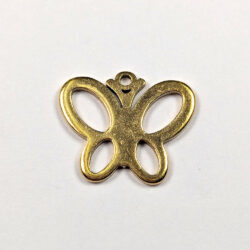 18K Real Gold Plated Stainless Steel Hollow Butterfly Charm