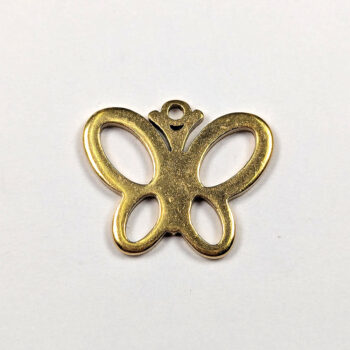 18K Real Gold Plated Stainless Steel Hollow Butterfly Charm
