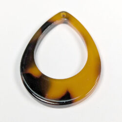 Brown Black Double Teardrop Resin Acrylic Pendant