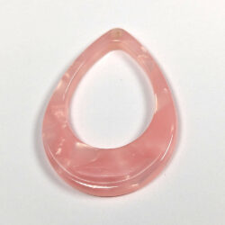 Pink Double Teardrop Resin Acrylic Pendant