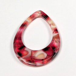 Red Double Teardrop Resin Acrylic Pendant