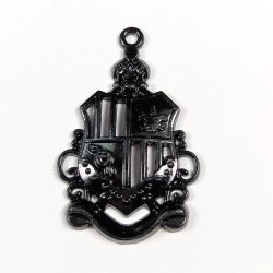 Black Hollow Shield Pendant