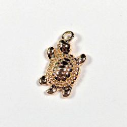 18K Real Gold Plated Sea Turtle Charm