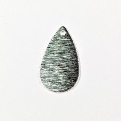 Sterling Silver Plated Geometric Teardrop Charm