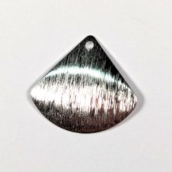 Sterling Silver Plated Geometric Wide Teardrop Charm
