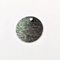 Sterling Silver Plated Geometric Round Disk Charm