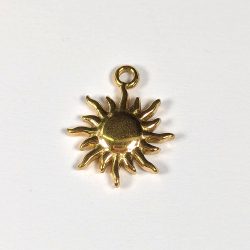 18K Real Gold Plated Stainless Steel Sun Charm