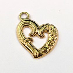 18k Real Gold Plated Stainless Steel Decorative Angle Heart Charm