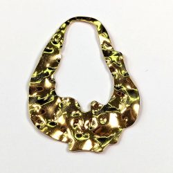 18k Real Gold Plated Stainless Steel Irregular Hollow Teardrop Charm