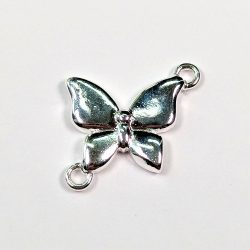 Sterling Silver Solid Butterfly Connector Charm