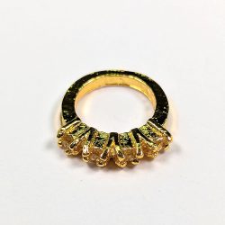 18K Real Gold Plated Sterling Silver Wedding Ring Band Charm