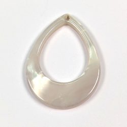 White Pearl Double Teardrop Resin Acrylic Pendant