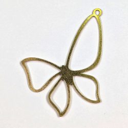 Butterfly Hollow Pendant Gold Frame