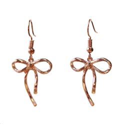 Rose Gold Double-sided Bow Pendant Earrings