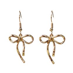 KC Gold Double-sided Bow Pendant Earrings