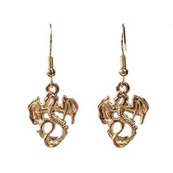 KC Gold Small Dragon With Wings Earrings