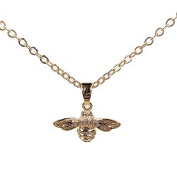 18K Real Gold Dipped Plated Bee Necklace