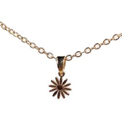 16K Real Gold Dipped Plated Cherry Blossom Flower Necklace