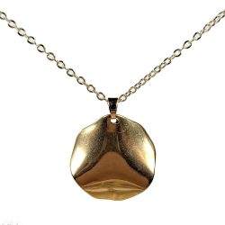 18K Real Gold Dipped Plated Stainless Steel Irregular Round Necklace