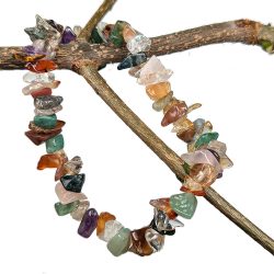 Colorful Mixed Gemstone Chips Stretch Bracelet