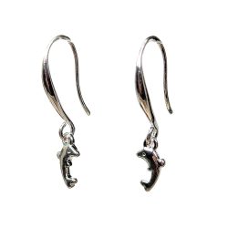 Sterling Silver Delicate Jumping Dolphin Earrings