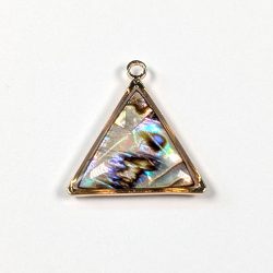 Gold Abalone Shell Triangle Abalone Charm