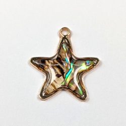 Gold Abalone Shell Star Abalone Charm