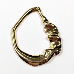 18k Real Gold Plated Stainless Steel Modern Irregular Oval Charm