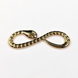 18k Real Gold Plated Stainless Steel Snake Infinity Connector Charm