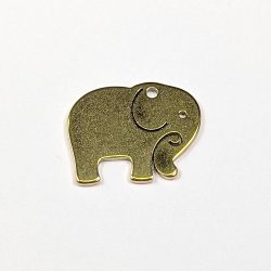 18k Real Gold Plated Stainless Steel Elephant Charm