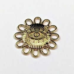 18k Real Gold Plated Stainless Steel Sun All Knowing Eye Charm