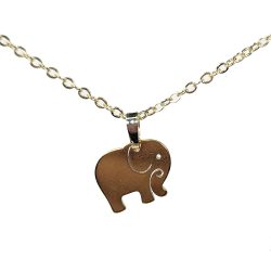 18K Real Gold Dipped Plated Stainless Steel Elephant Necklace