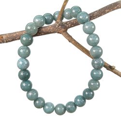 8mm Burmese Jade Gemstones Stretch Bracelet