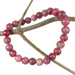 8mm Tourmaline Jade Gemstones Stretch Bracelet