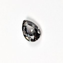 Smokey Grey Faceted Delicate Glass Rhinestone Teardrop Charm