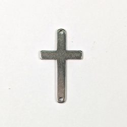 Stainless Steel Cross Connector Charm Silver