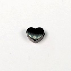 Stainless Steel Floating Heart Charm Bead Black