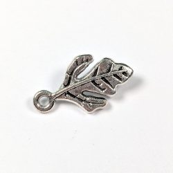 Antique Silver Small Connector Leaf Charm