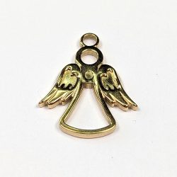 18k Real Gold Plated Stainless Steel Hollow Angel Charm