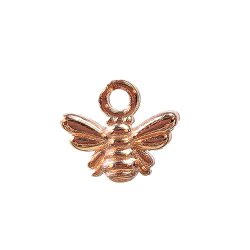 Tiny Bee Charm Rose Gold