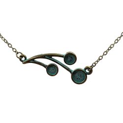 Antique Bronze Patina Modern Circles Connector Necklace