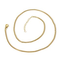 18K Real Gold Plated Box Chain Necklace