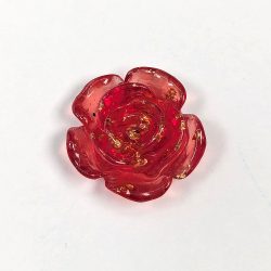 Transparent Rose Acrylic Clear Red Leaf Resin Flower Cabochon