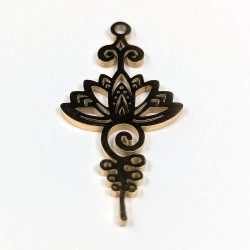 18k Real Gold Plated Stainless Steel Large Decorative Flower Charm