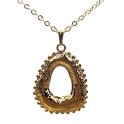 18k Real Gold Plated Stainless Steel Hollow Teardrop Necklace