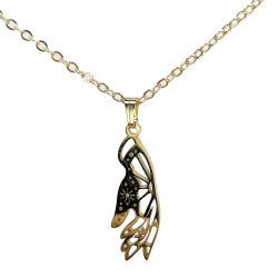 18k Real Gold Plated Stainless Steel Decorative Hamsa Hand Necklace